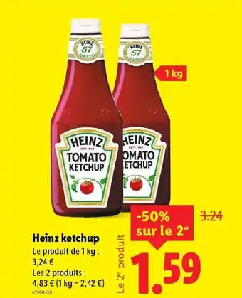 Lidl HEINZ ketchup offre