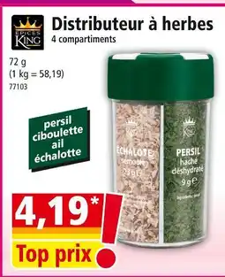 Norma Epices King Distributeur à herbes offre