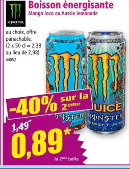 Norma MONSTER Boisson énergisante mango loco ou aussie lemonade offre