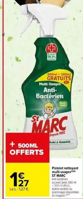 Carrefour Market Pistolet Nettoyant Multi-usages St Marc offre