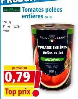 Norma VILLA GUSTO Tomates pelées entières au jus offre