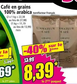 Norma L'amateur café Café en grains 100% arabica offre