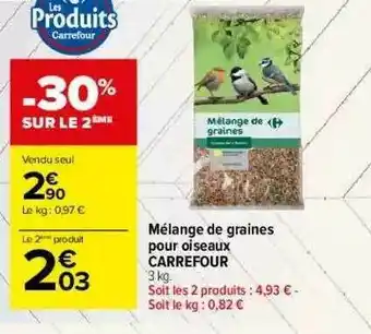 Carrefour Market Mélange De Graines Pour Oiseaux Carrefour offre