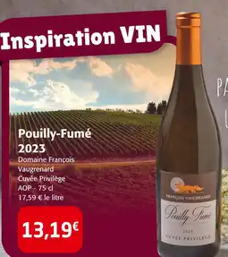 Domaine François Vaugrenard Pouilly-Fumé 2023 Cuvée Privilège