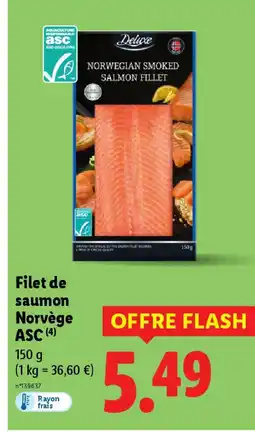 Lidl Filet de saumon Norvège ASC offre