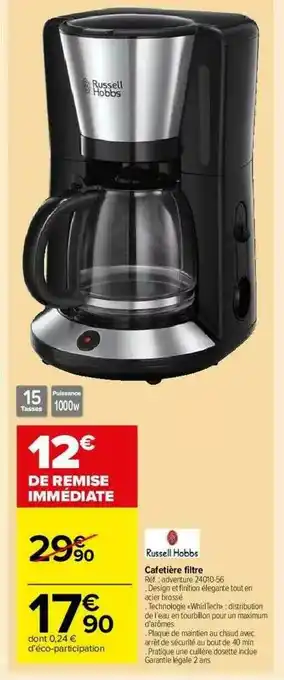 Cafetière Filtre Russel Hobbs