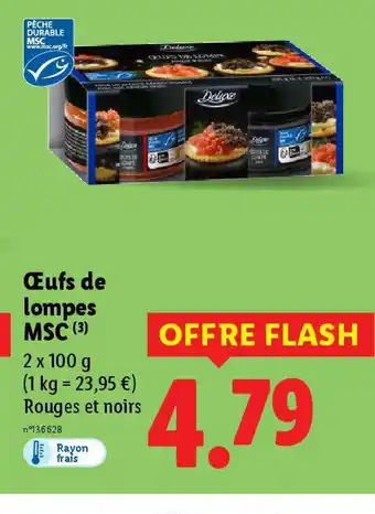 Lidl Œufs de lompes offre