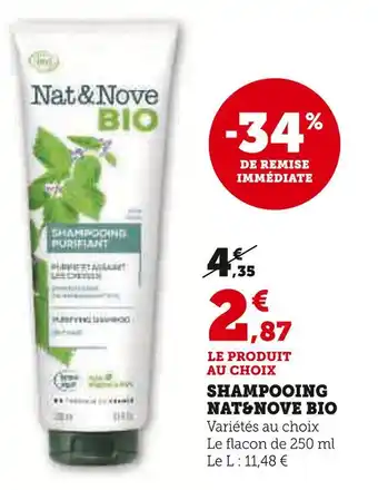 Hyper U NAT&NOVE BIO Shampooing bio offre