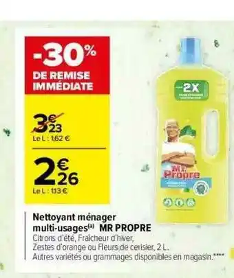 Carrefour Market Nettoyant Ménager Multi-usages Mr Propre offre
