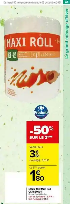 Carrefour Market Essuie-tout Maxi Roll Carrefour offre