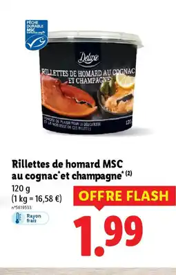 Lidl Rillettes de homard MSC au cognac et champagne offre