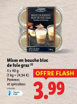 Lidl Mises en bouche bloc de foie gras offre