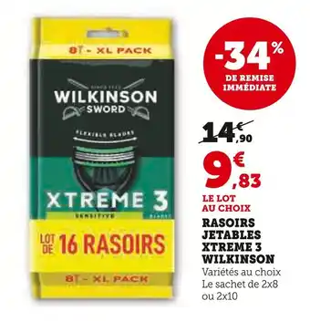 Hyper U WILKINSON Xtreme 3 offre