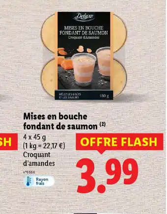 Lidl Mises en bouche fondant de saumon offre