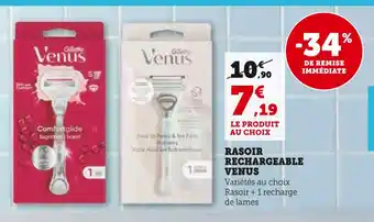 Hyper U GILLETTE Rasoir rechargeable venus offre