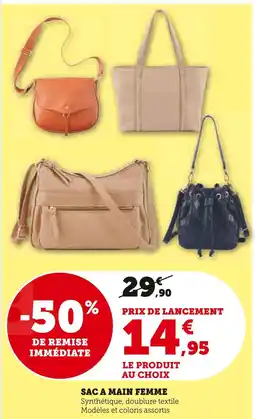 Hyper U Sac a main femme offre