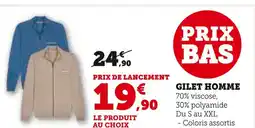 Hyper U Gilet Homme offre