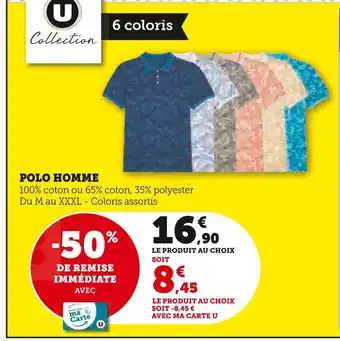 Hyper U Polo homme offre