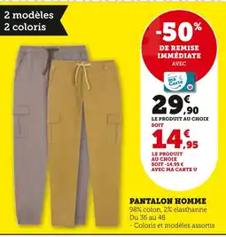 Hyper U Pantalon homme offre