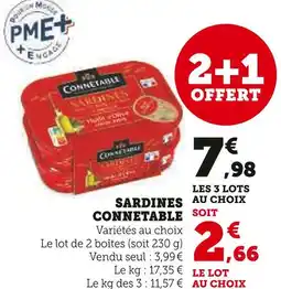 Hyper U CONNETABLE Sardines offre