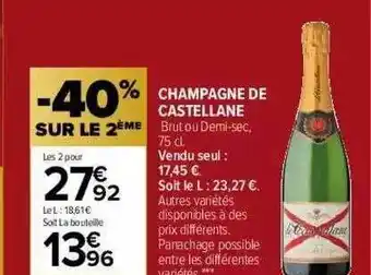 Carrefour Market Champagne De Castellane offre