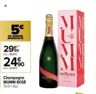 Carrefour Market Champagne Mumm Rosé offre
