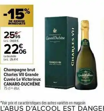 Champagne Brut Charles VII Grande CuvĂ©e Le Victorieux Canard-duchĂȘne