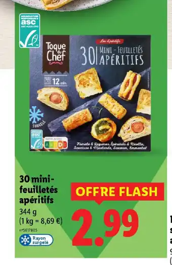 Lidl 30 mini- feuilletés apéritifs offre