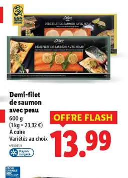 Lidl Demi-filet de saumon avec peau offre