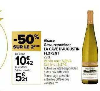 Alsace Gewurztraminer La Cave D'augustin Florent