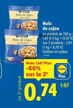 Lidl Alesto Noix de cajou offre