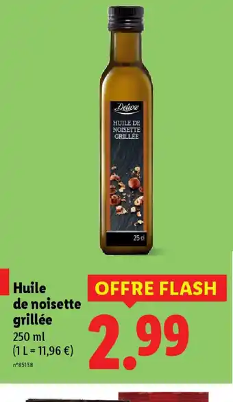 Lidl Huile de noisette grillée offre