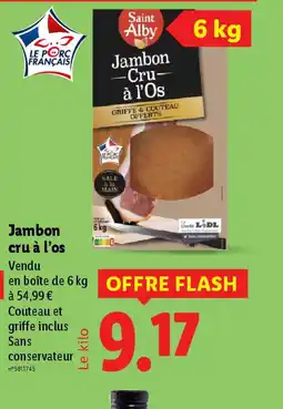 Lidl Jambon cru à l'os offre