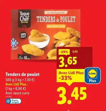 Lidl Toque du Chef Tenders de poulet offre