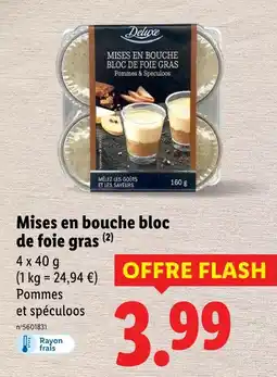 Lidl DELUXE Mises en bouche bloc de foie gras offre