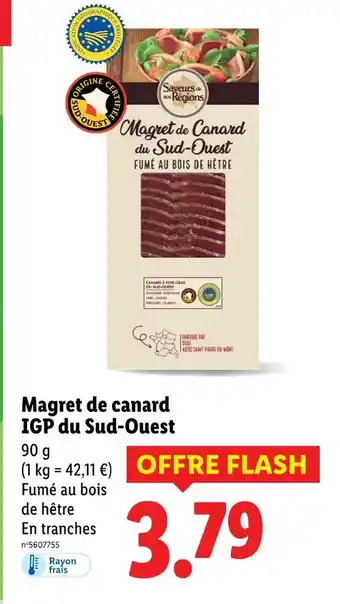 Lidl SAVEURS DE NOS RÉGIONS Magret de canard igp du sud-ouest offre