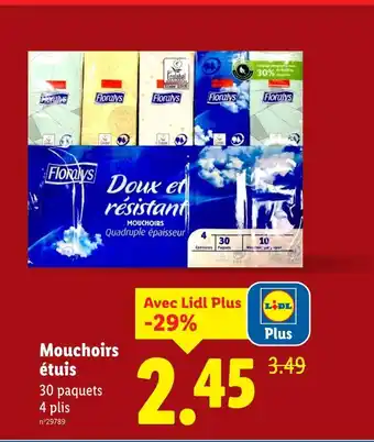 Lidl FLORALYS Mouchoirs étuis offre