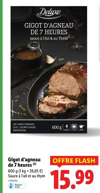 Lidl DELUXE Gigot d'agneau de 7 heures offre