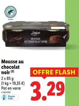 Lidl Deluxe Mousse au chocolat noir offre