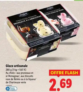 Lidl Deluxe Glace artisanale offre