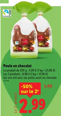 Lidl Favorina Poule en chocolat offre