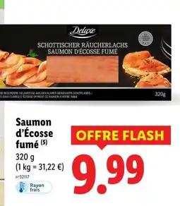 Lidl DELUXE Saumon d'écosse fumé offre