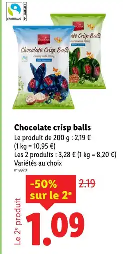 Lidl Favorina Chocolate crisp balls offre