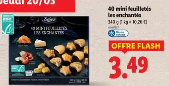 Lidl Deluxe 40 mini feuilletés les enchantés offre