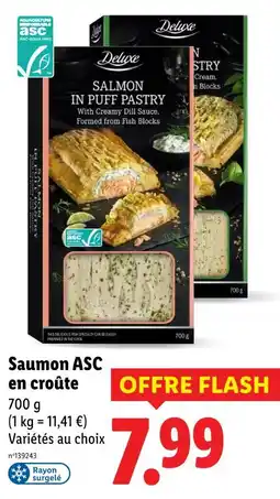 Lidl Deluxe Saumon ASC en croûte offre