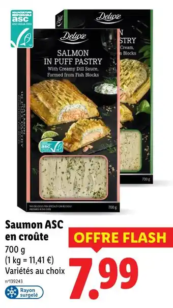 Lidl Deluxe Saumon ASC en croûte offre