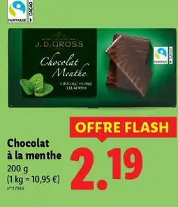 Lidl Chocolat à la menthe offre
