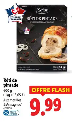 Lidl Deluxe Rôti de pintade offre