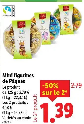 Lidl FAVORINA Mini figurines de pâques offre