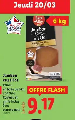 Lidl Saint Alby Jambon cru à l’os offre